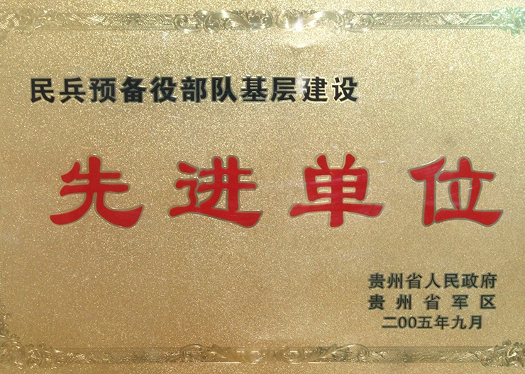 民兵预备役部队基层建设先进单位